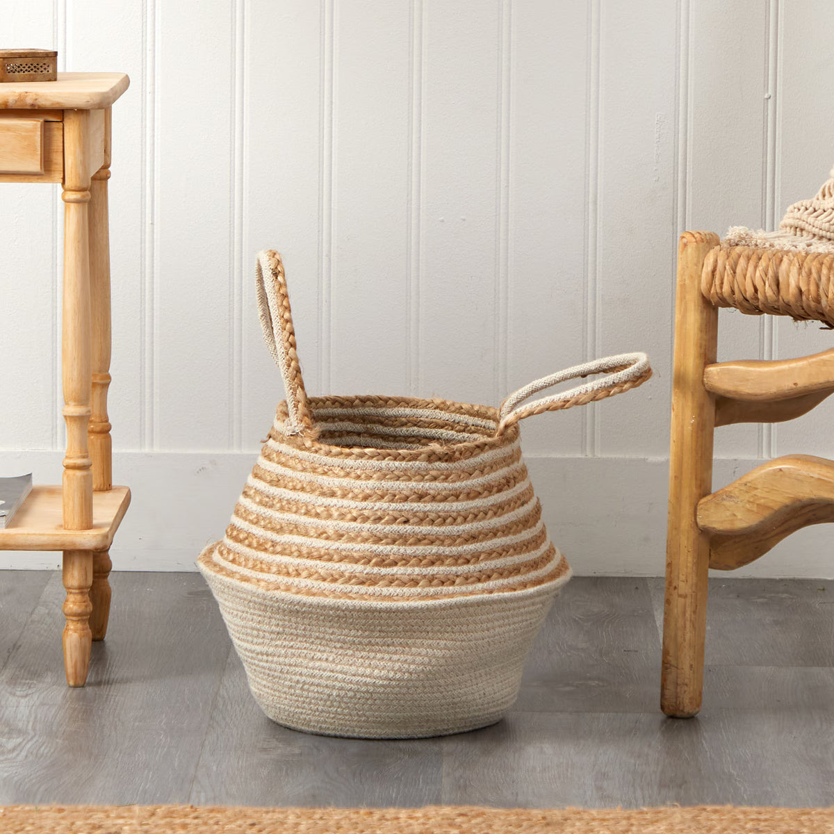 The Sedona 11" Handwoven Artisan Jute Accent Basket