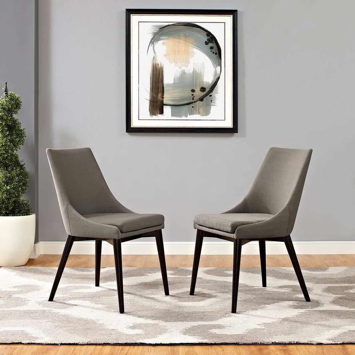 Viscount Fabric Dining Side Chair Set of 2 - Additional View