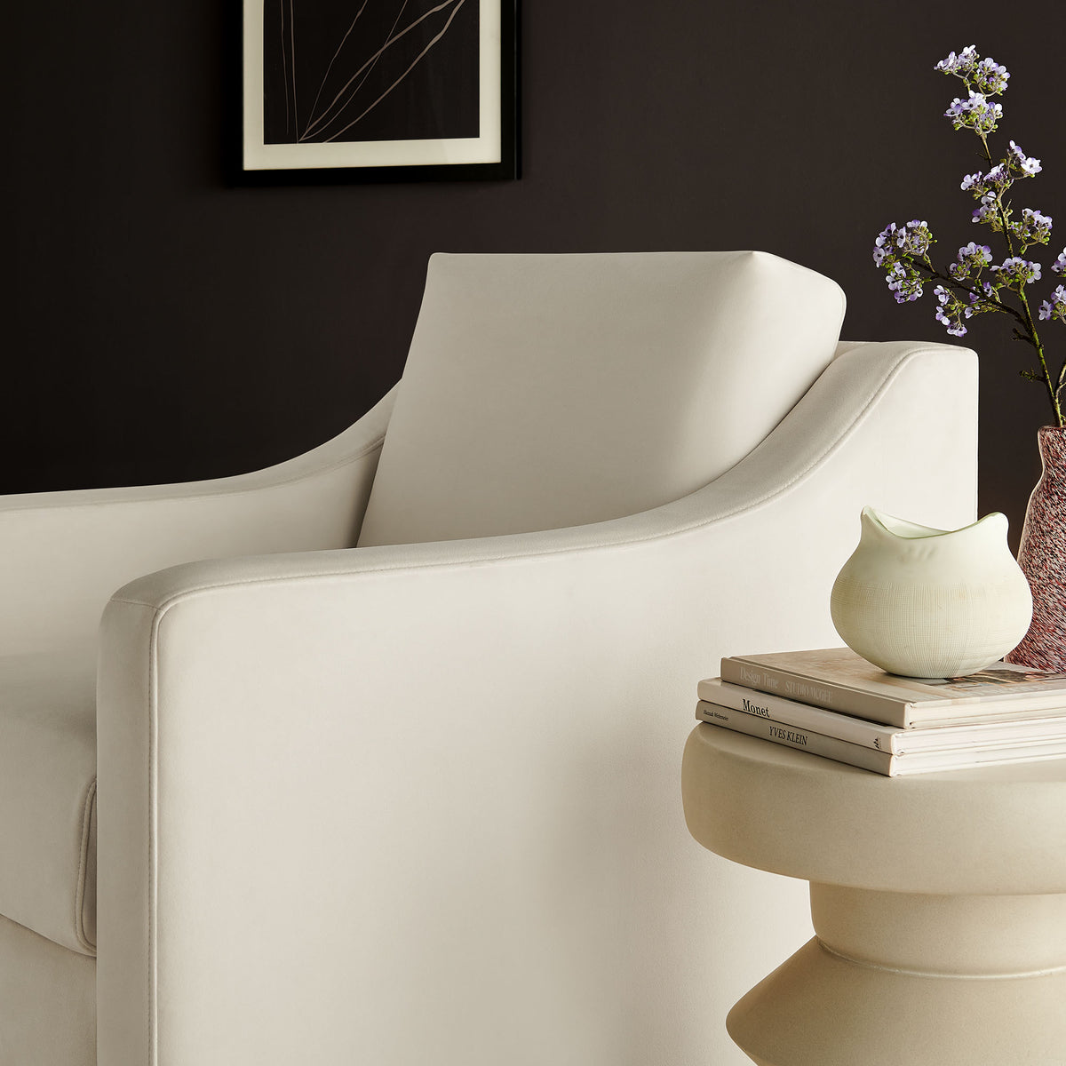 Liora Performance Velvet Armchair - Additional View
