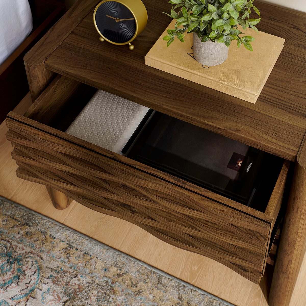 Emric Wave Nightstand - Additional View