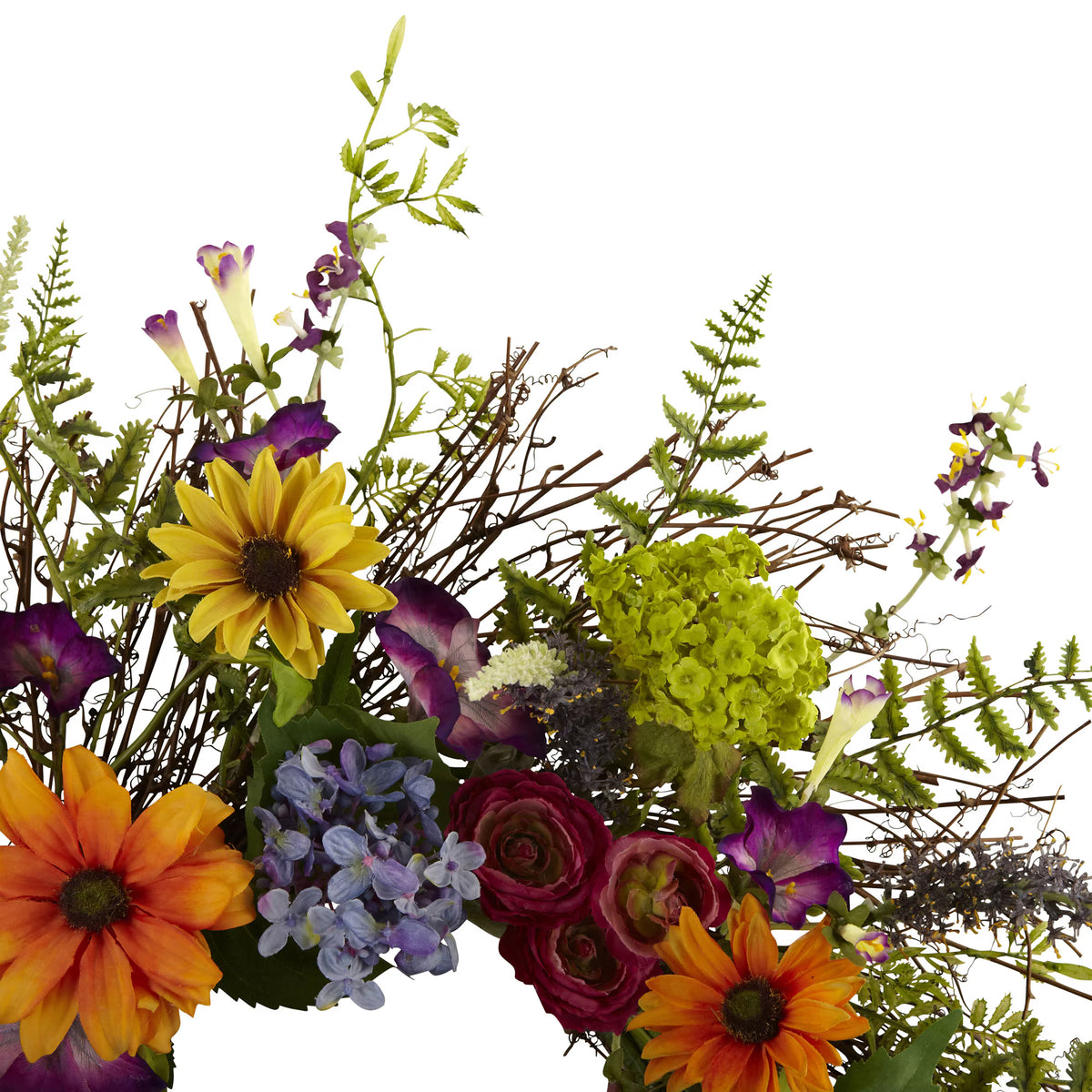 The Somerset 24" Spring Meadow Wildflower & Twig Wreath
