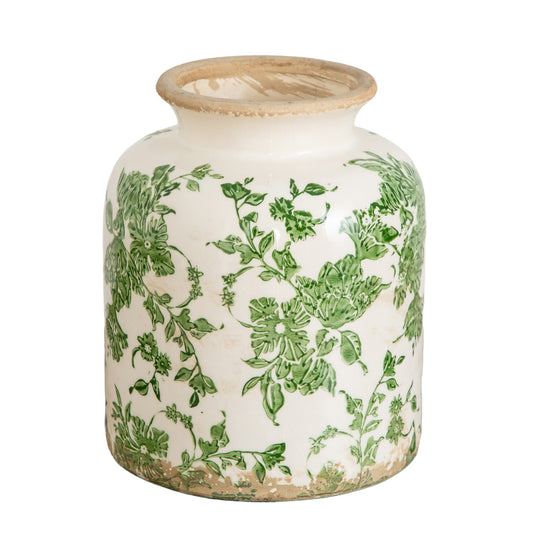 The Florentine 8" Glazed Ceramic Accent Vase in Olive