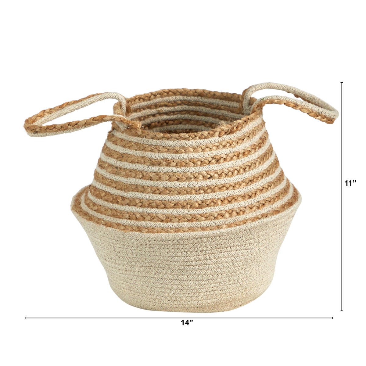 The Sedona 11" Handwoven Artisan Jute Accent Basket