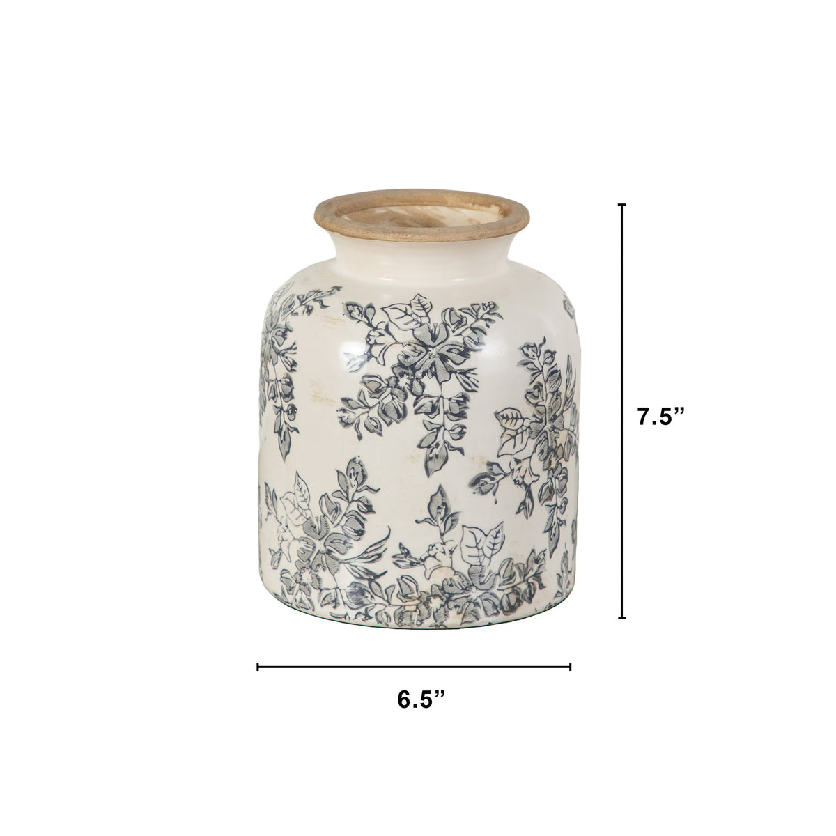 The Florentine 7.5" Stone Glazed Ceramic Urn