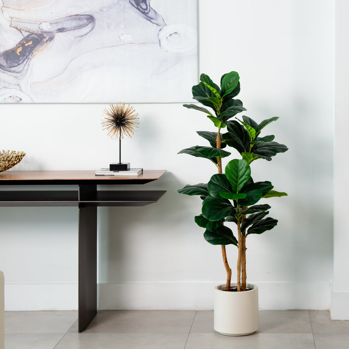 The Highland 4-Foot Sculptural Fiddle Leaf Tree