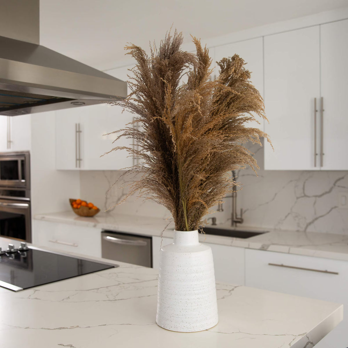 The Tulum 30" Preserved Natural Pampas Plume Arrangement