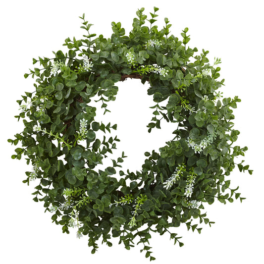 The Sonoma 18" Double-Ring Silver Dollar Eucalyptus Wreath