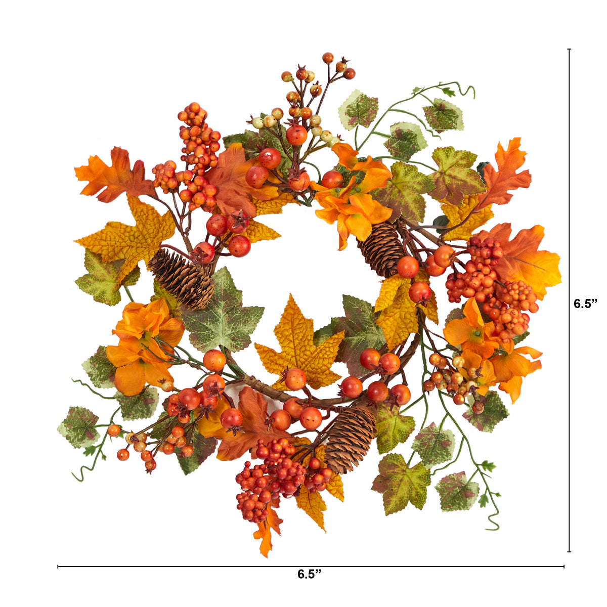 The Biltmore 6.5" Autumn Hydrangea Candle Rings (Set of 2)