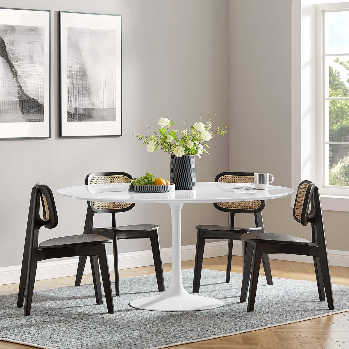 Lippa 60" Round Wood Dining Table - Additional View