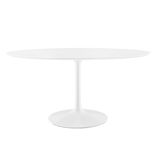 Lippa 60" Oval Wood Dining Table - White