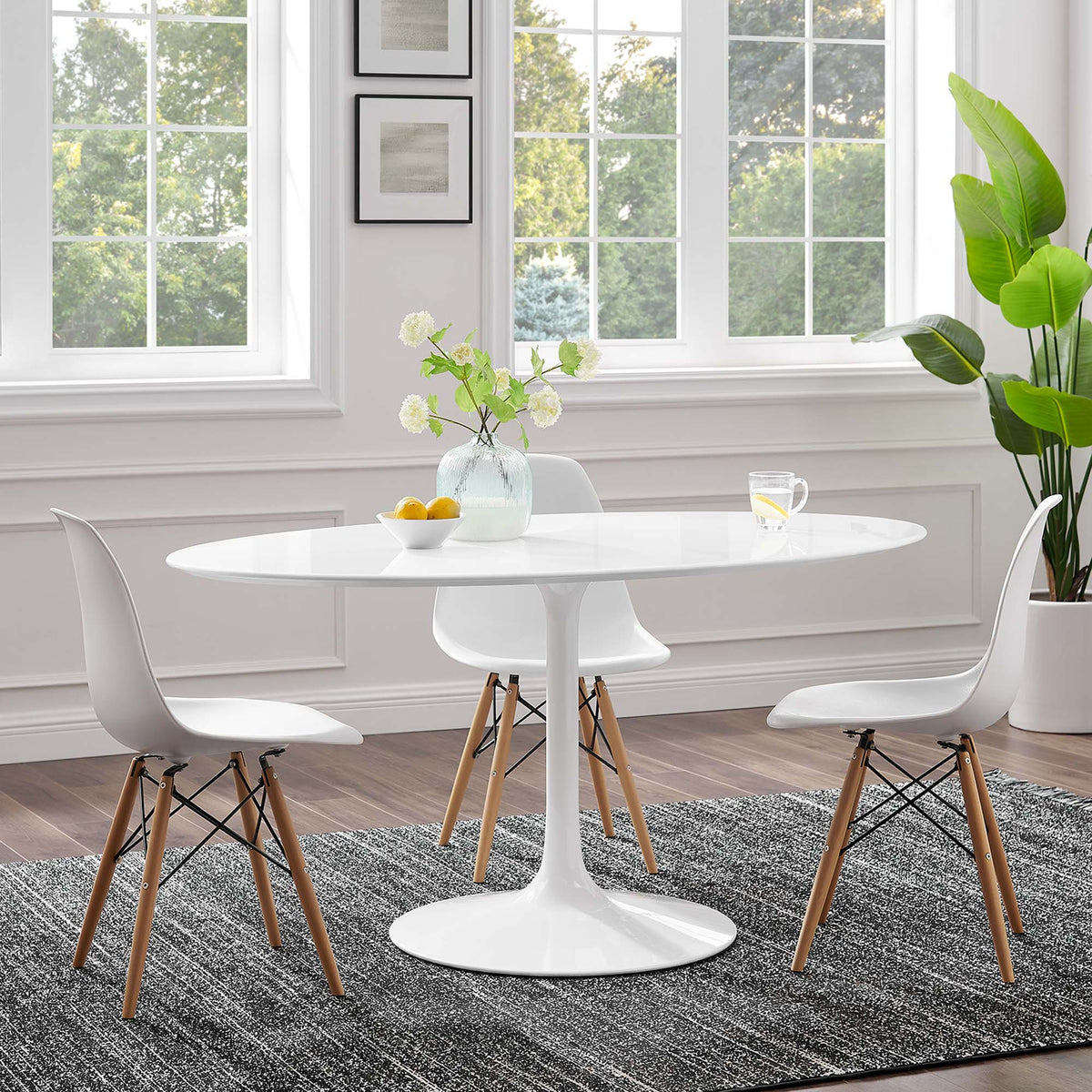 Lippa 60" Oval Wood Dining Table - Additional View
