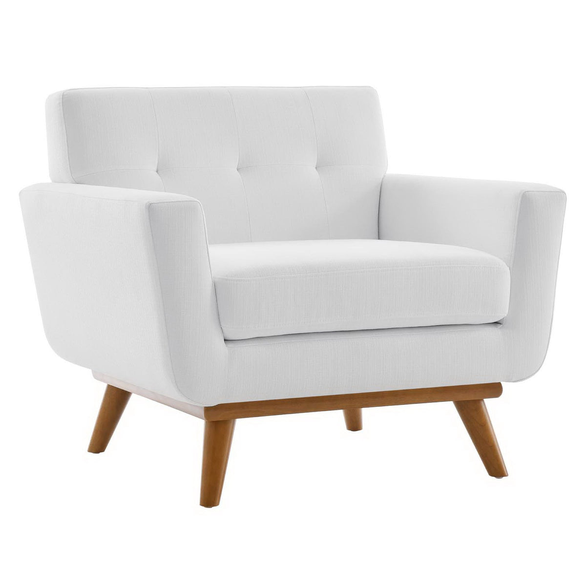 Engage Upholstered Fabric Armchair - White