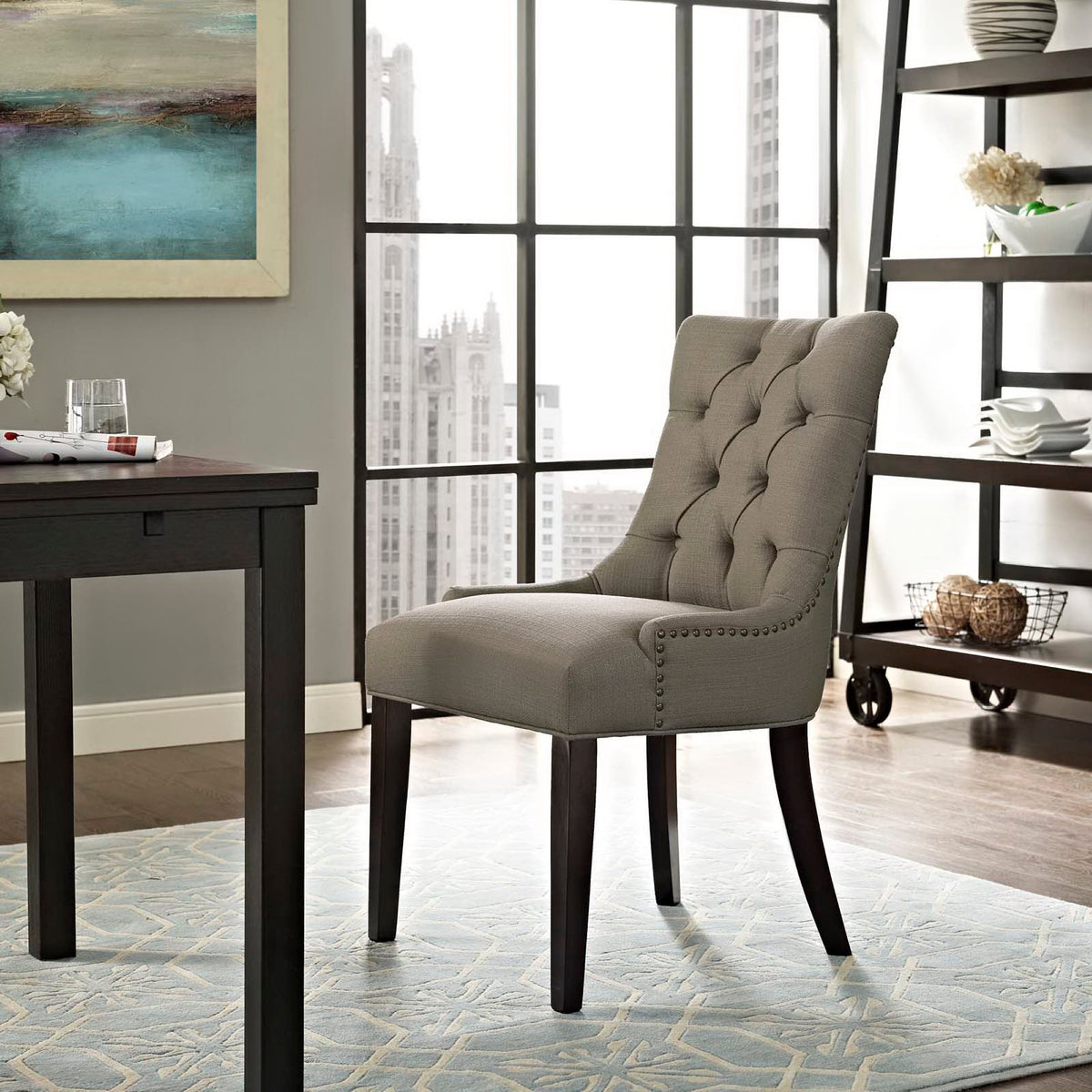 Regent Tufted Fabric Dining Chair - Additional View