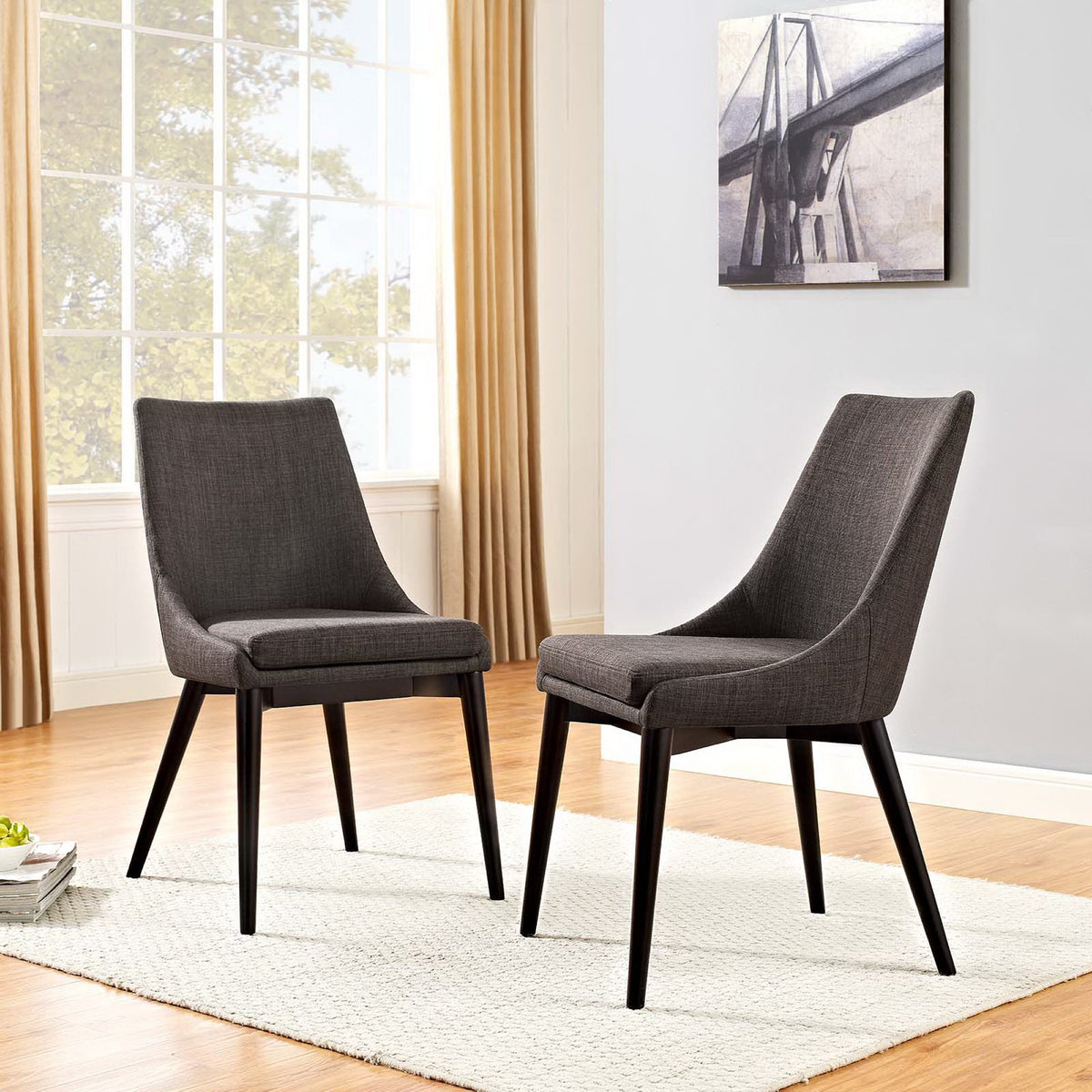 Viscount Fabric Dining Side Chair Set of 2 - Additional View