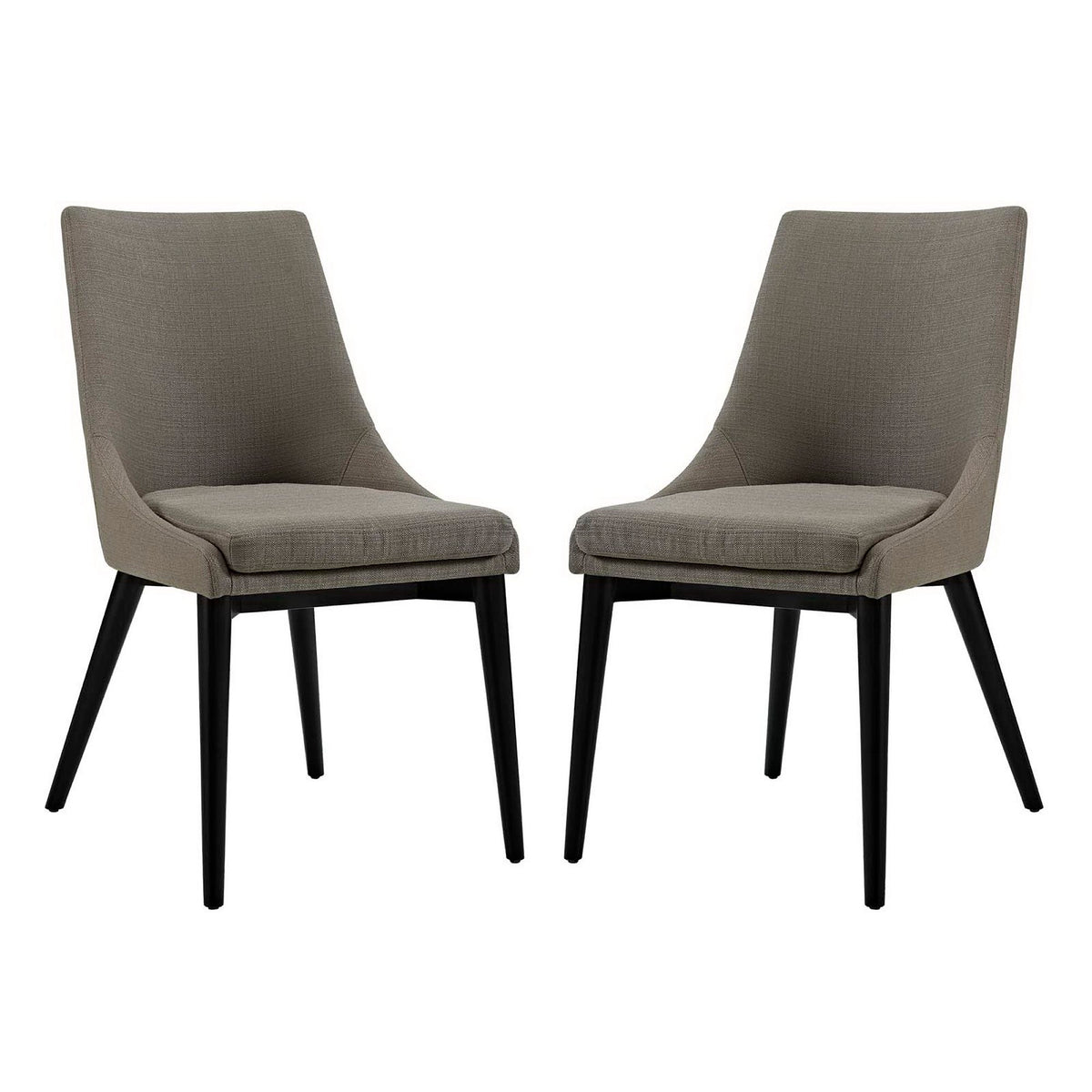 Viscount Fabric Dining Side Chair Set of 2 - Granite