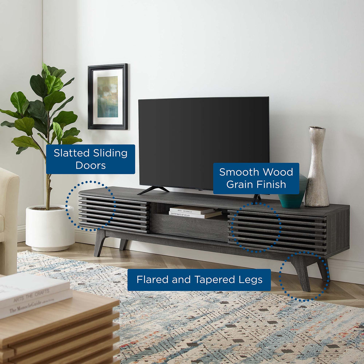 Render 70" TV Stand - Additional View