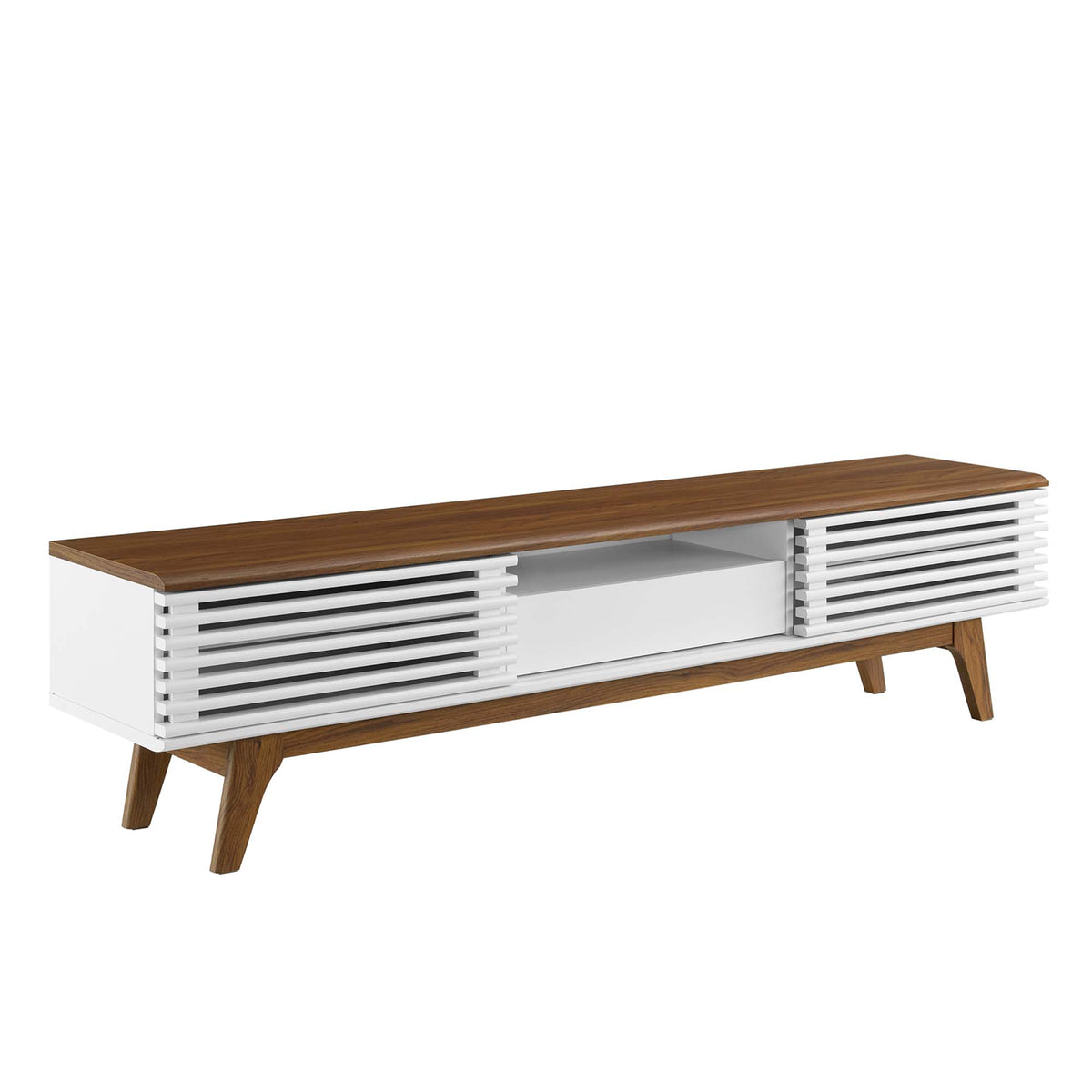 Render 70" TV Stand - Walnut White