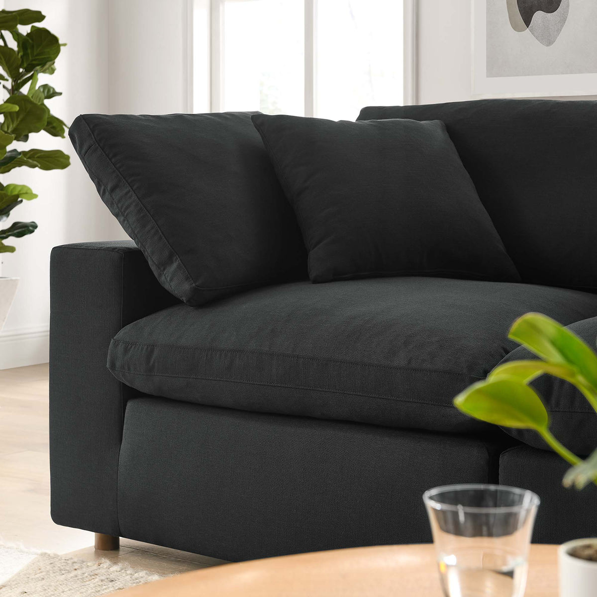 Commix 2 Piece Down Filled Overstuffed Sectional Sofa Set - Additional View
