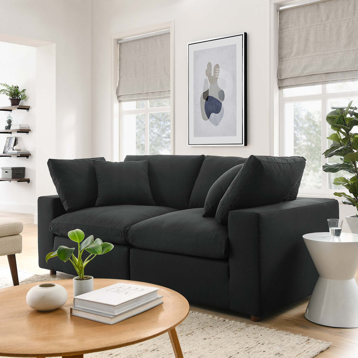 Commix 2 Piece Down Filled Overstuffed Sectional Sofa Set - Additional View