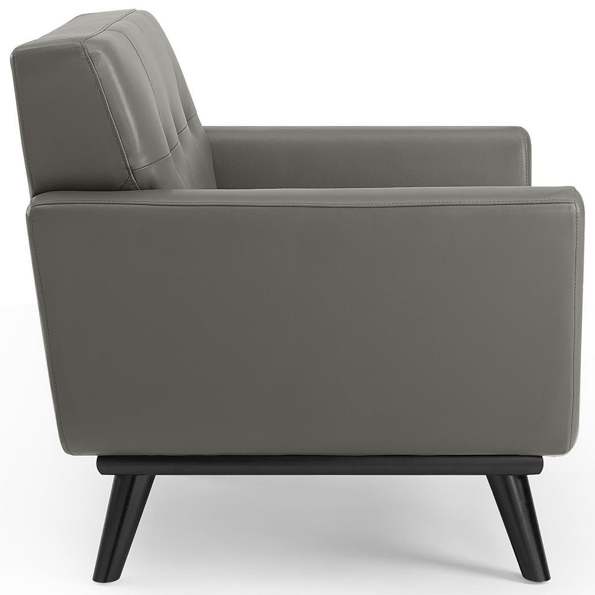 Engage Top-Grain Leather Living Room Lounge Accent Armchair - Additional View