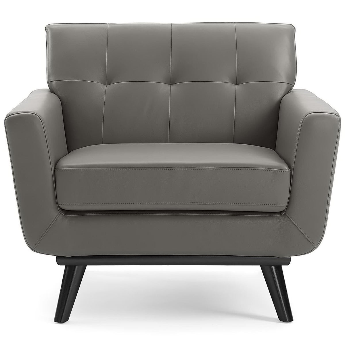 Engage Top-Grain Leather Living Room Lounge Accent Armchair - Additional View