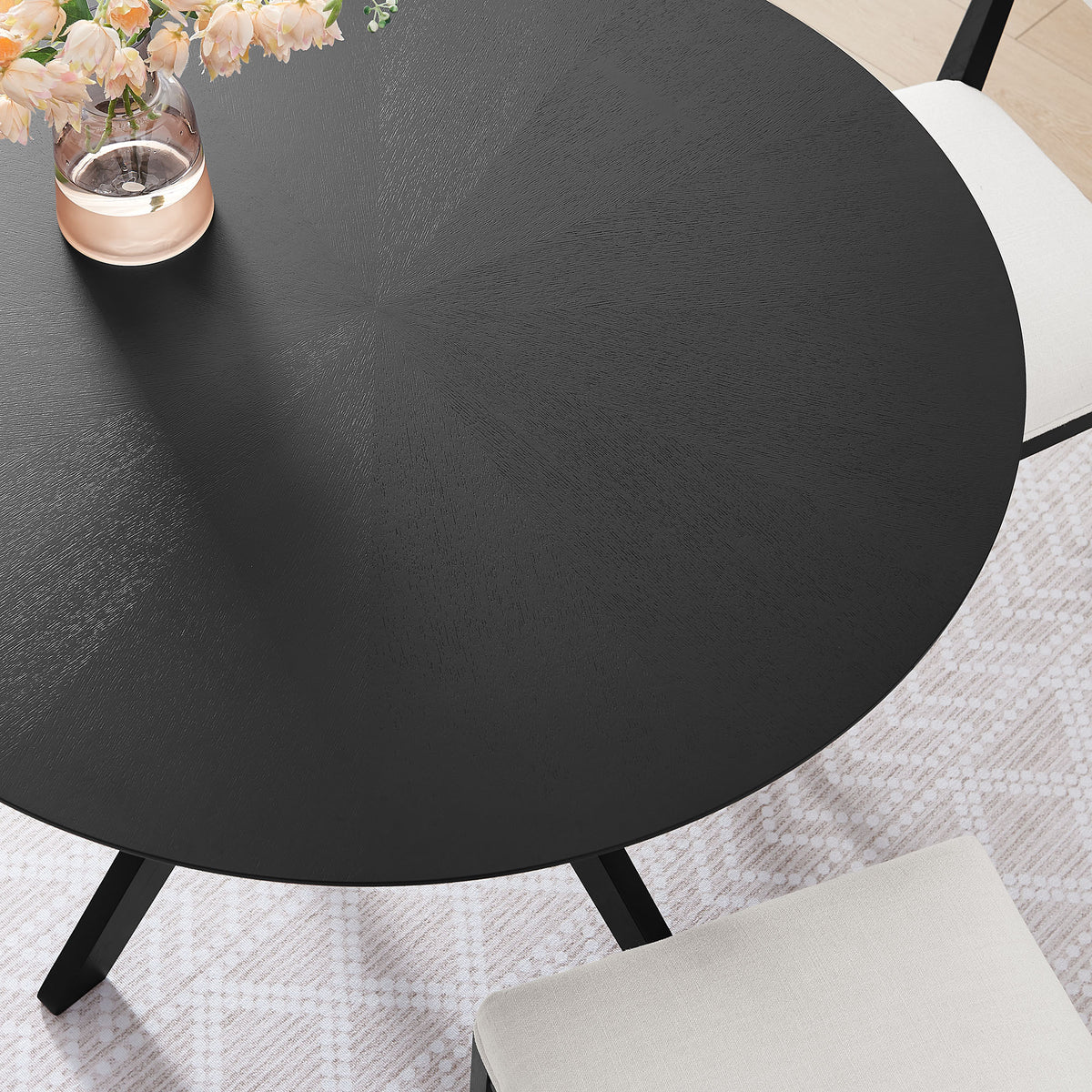 Crossroads 47" Round Wood Dining Table - Additional View