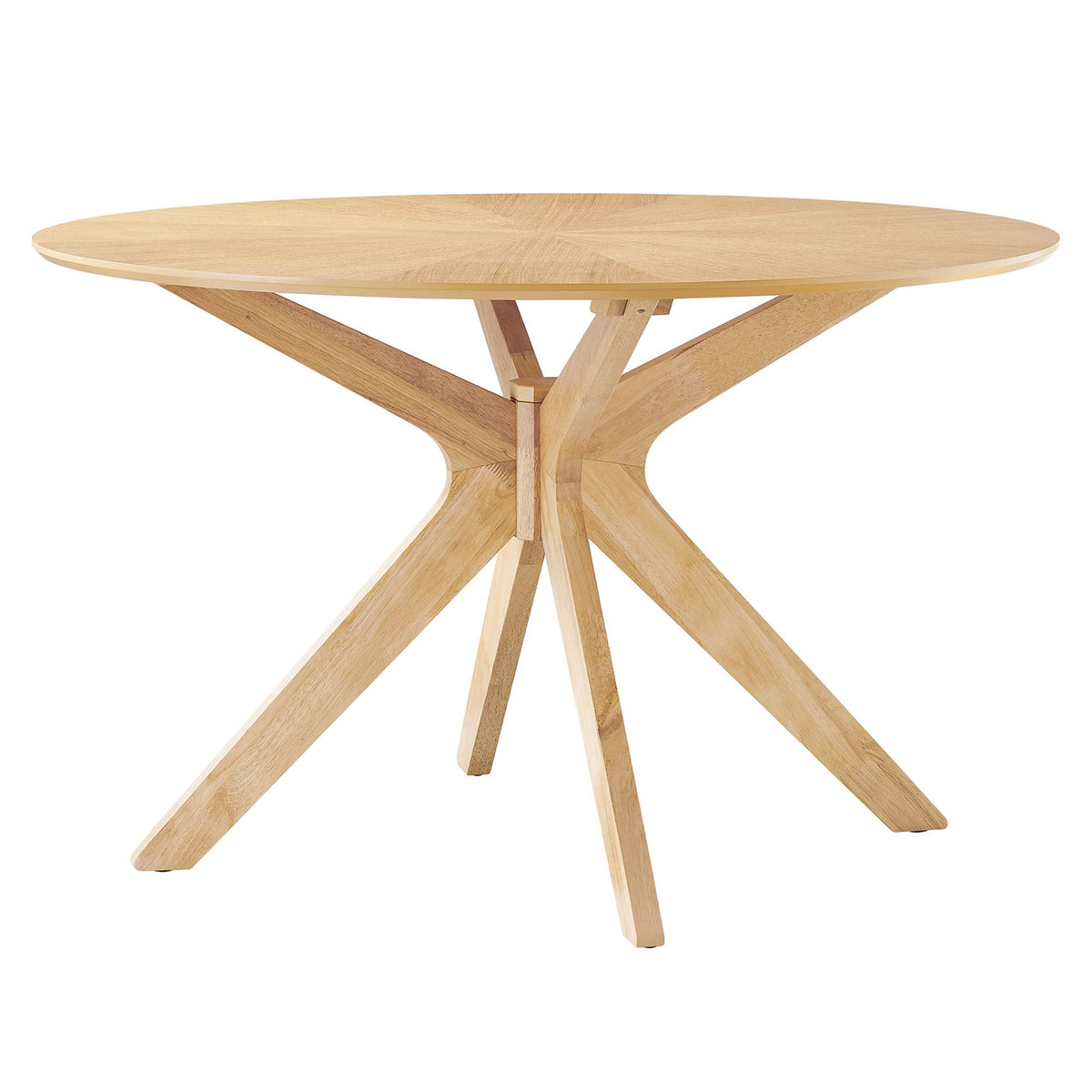 Crossroads 47" Round Wood Dining Table - Oak
