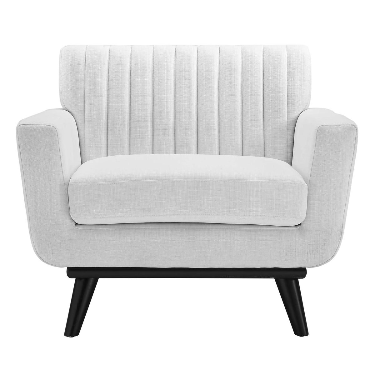 Engage Channel Tufted Fabric Armchair - Additional View