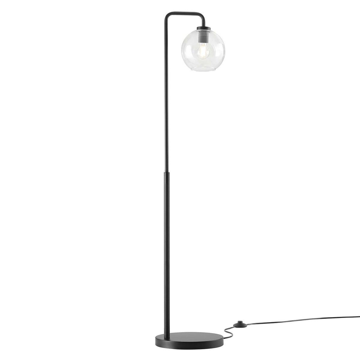 Silo Glass Globe Glass and Metal Floor Lamp - Additional View