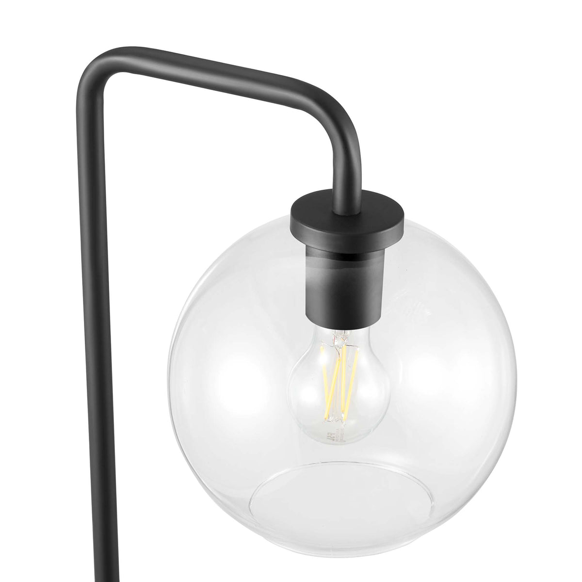 Silo Glass Globe Glass and Metal Floor Lamp - Additional View