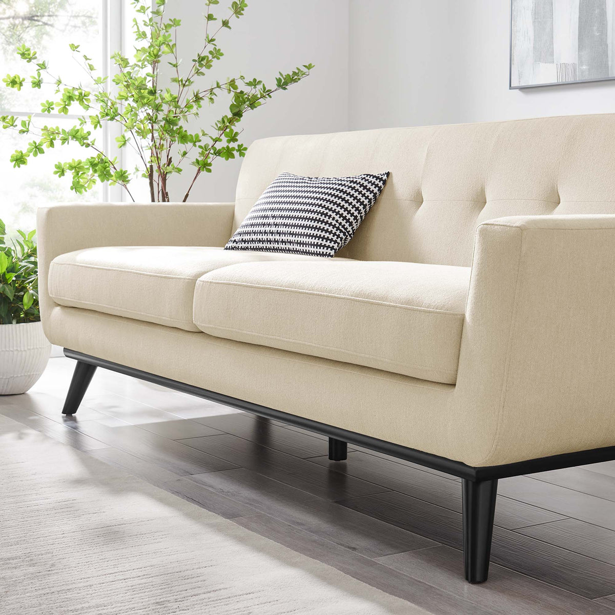 Engage Herringbone Fabric Sofa - Additional View