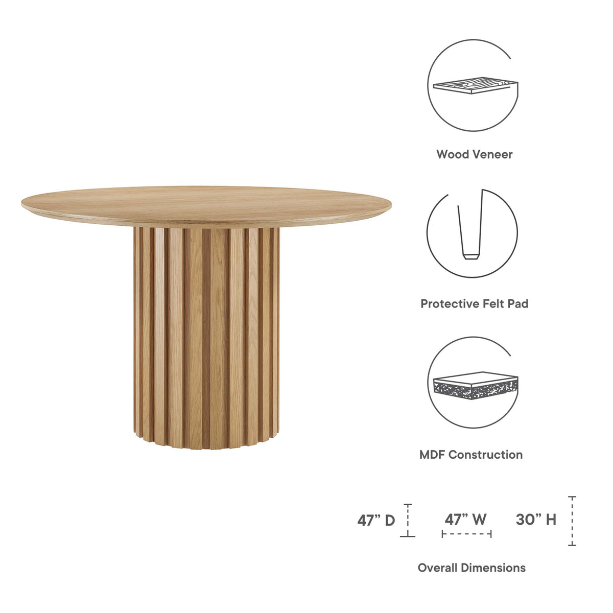 Senja 47" Round Dining Table - Additional View