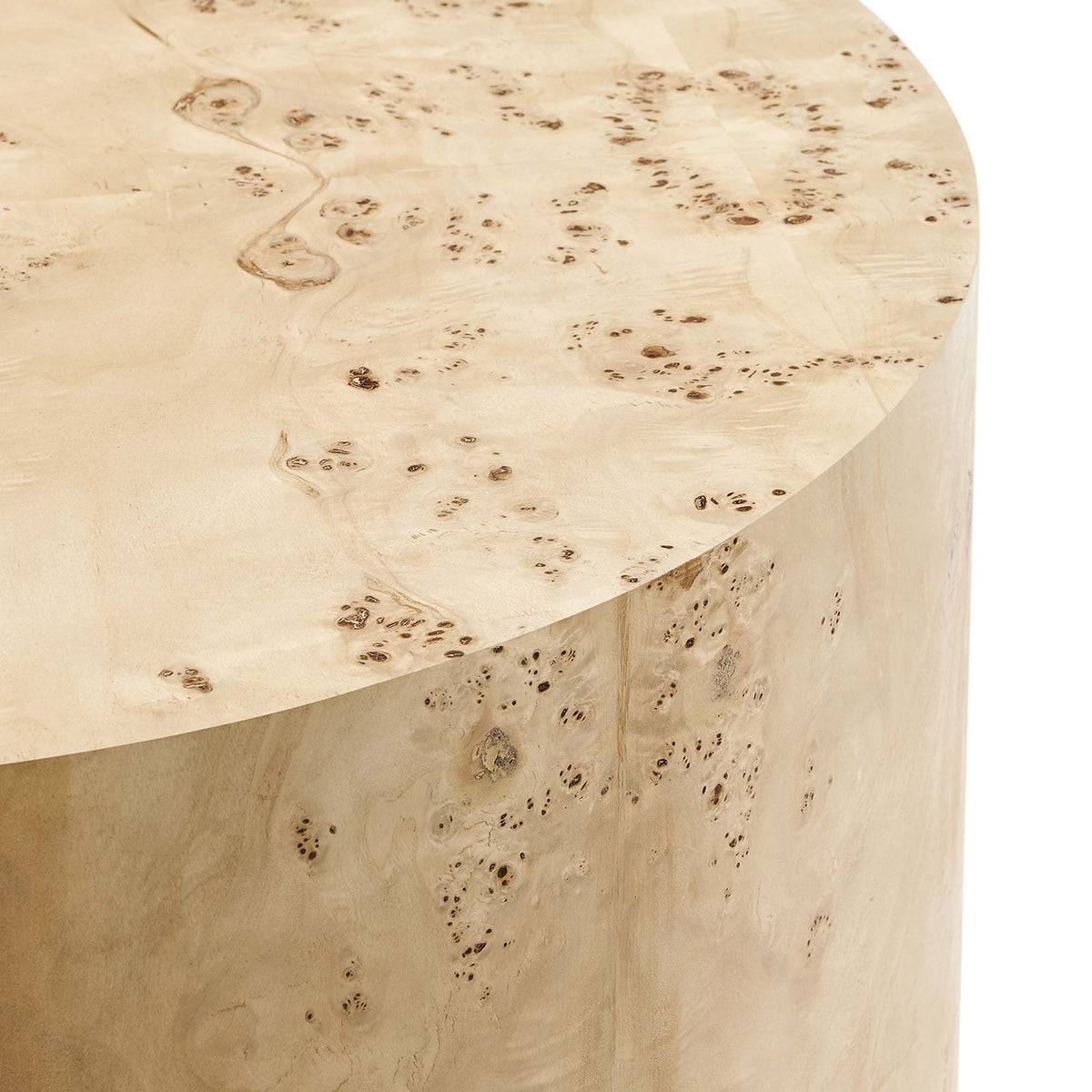 Cosmos 35" Round Burl Wood Coffee Table - Additional View
