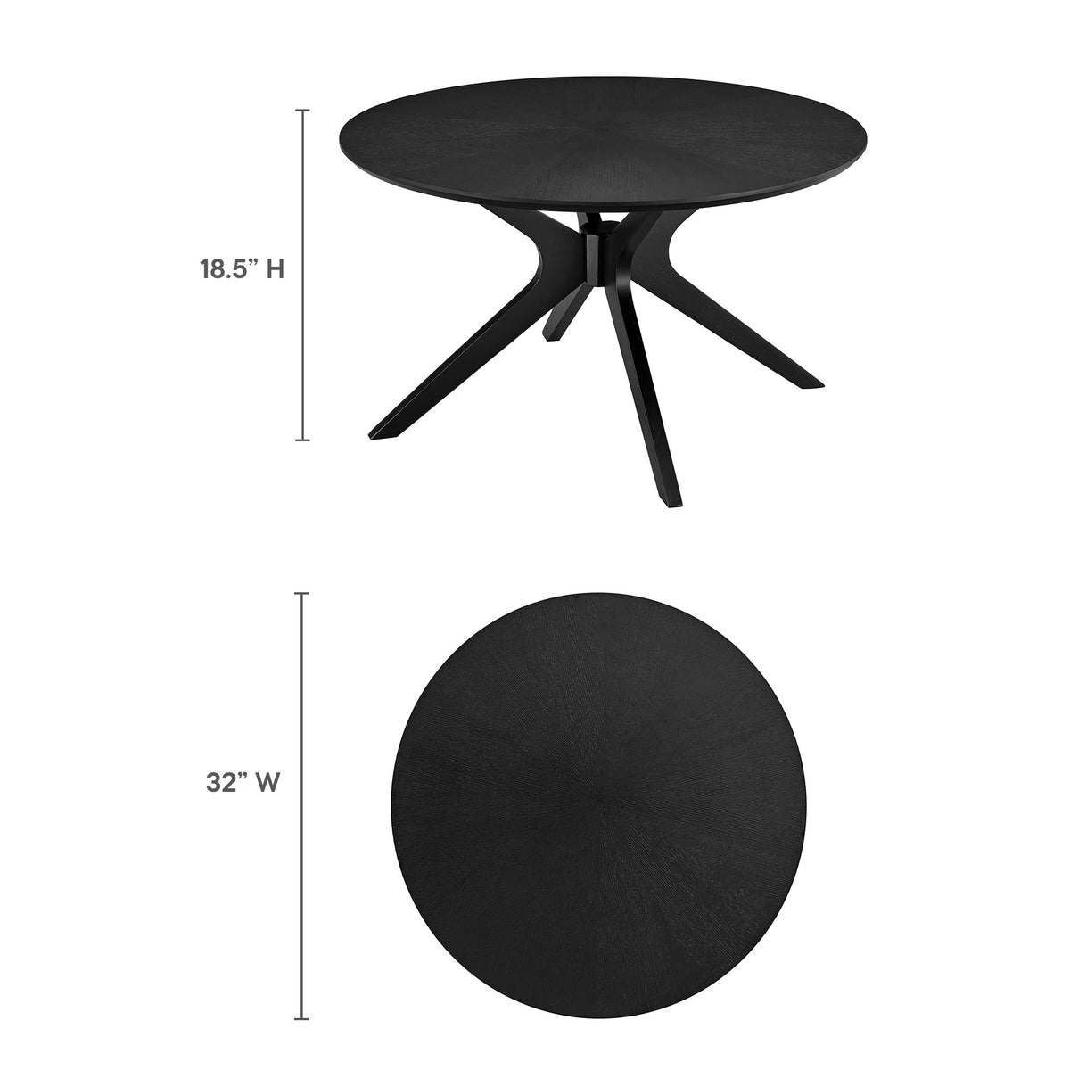 Crossroads Round Wood Coffee Table - Additional View