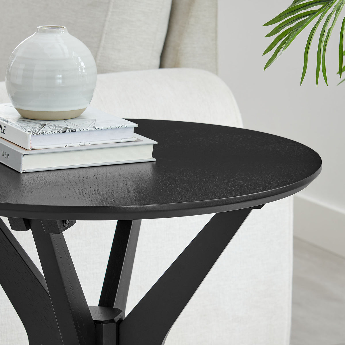 Crossroads 24" Round Wood Side Table - Additional View