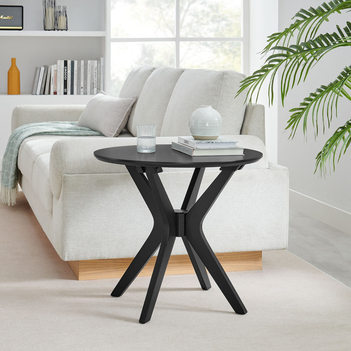 Crossroads 24" Round Wood Side Table - Additional View