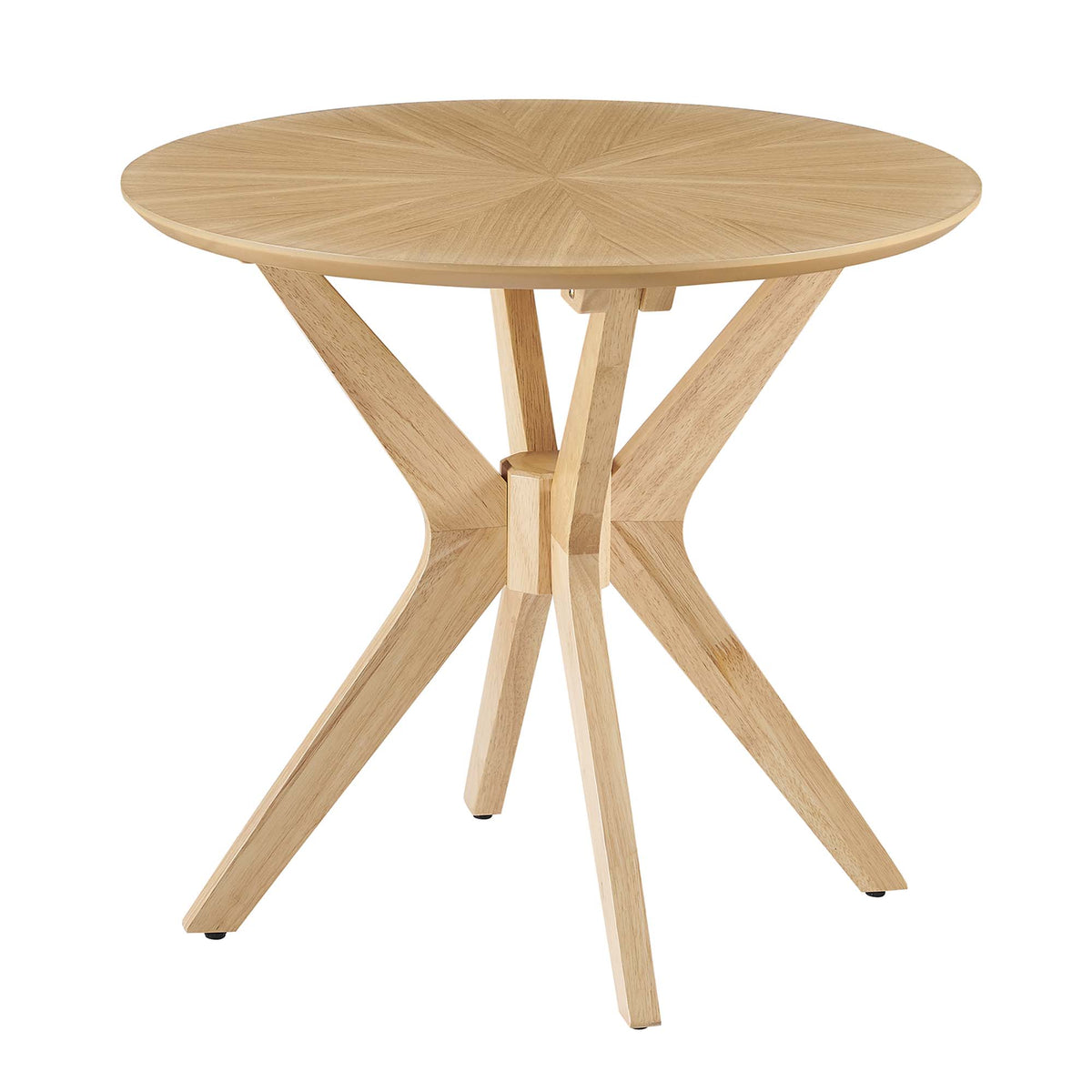 Crossroads 24" Round Wood Side Table - Oak