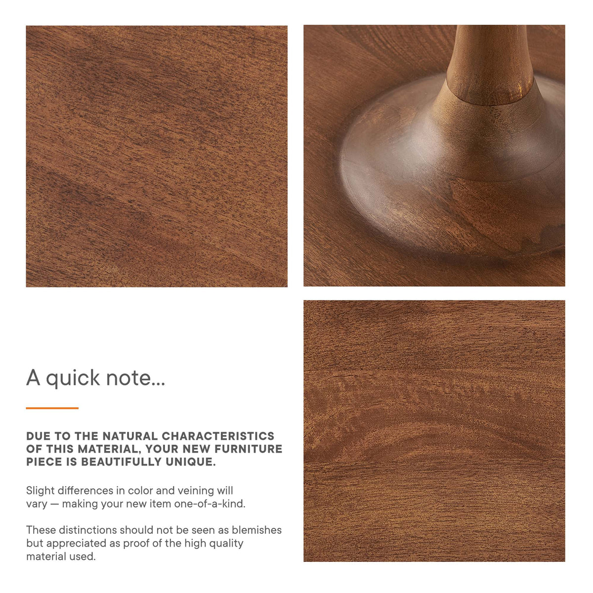 Lina Round Wood Side Table - Additional View