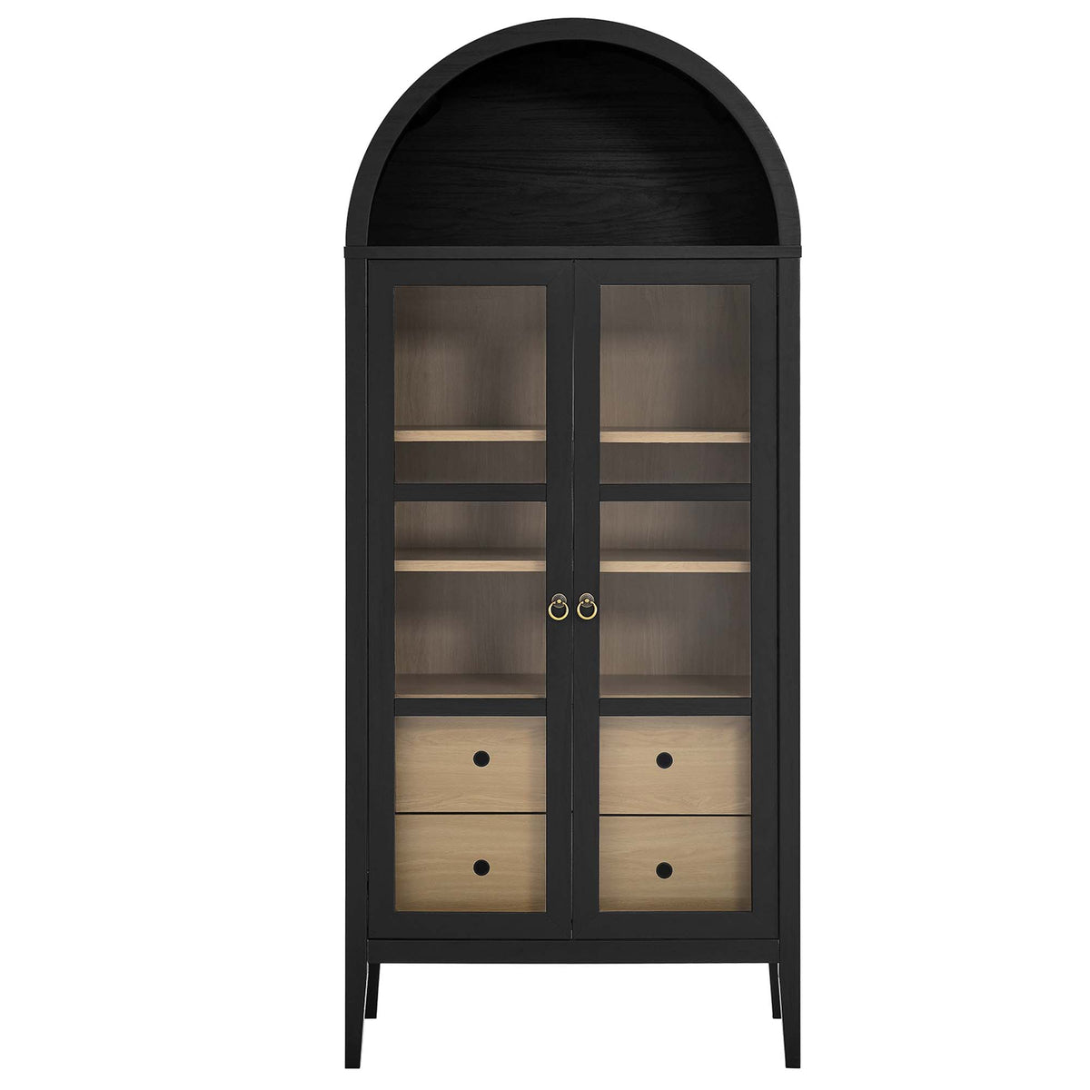 Nolan Tall Arched Storage Display Cabinet - Additional View