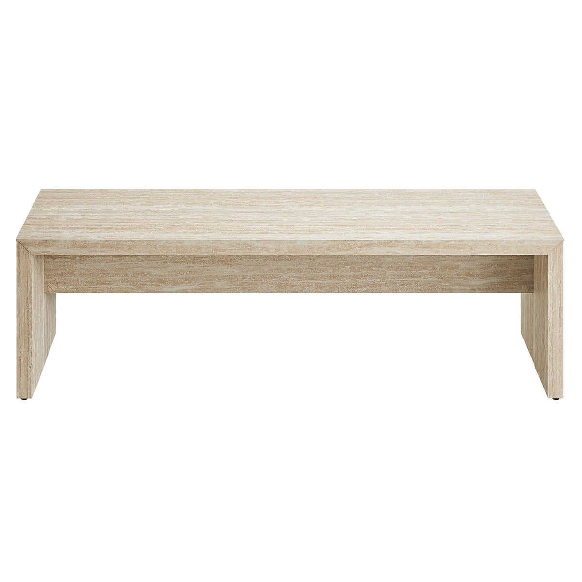 Mirella 62" Faux Travertine Long Bench - Additional View
