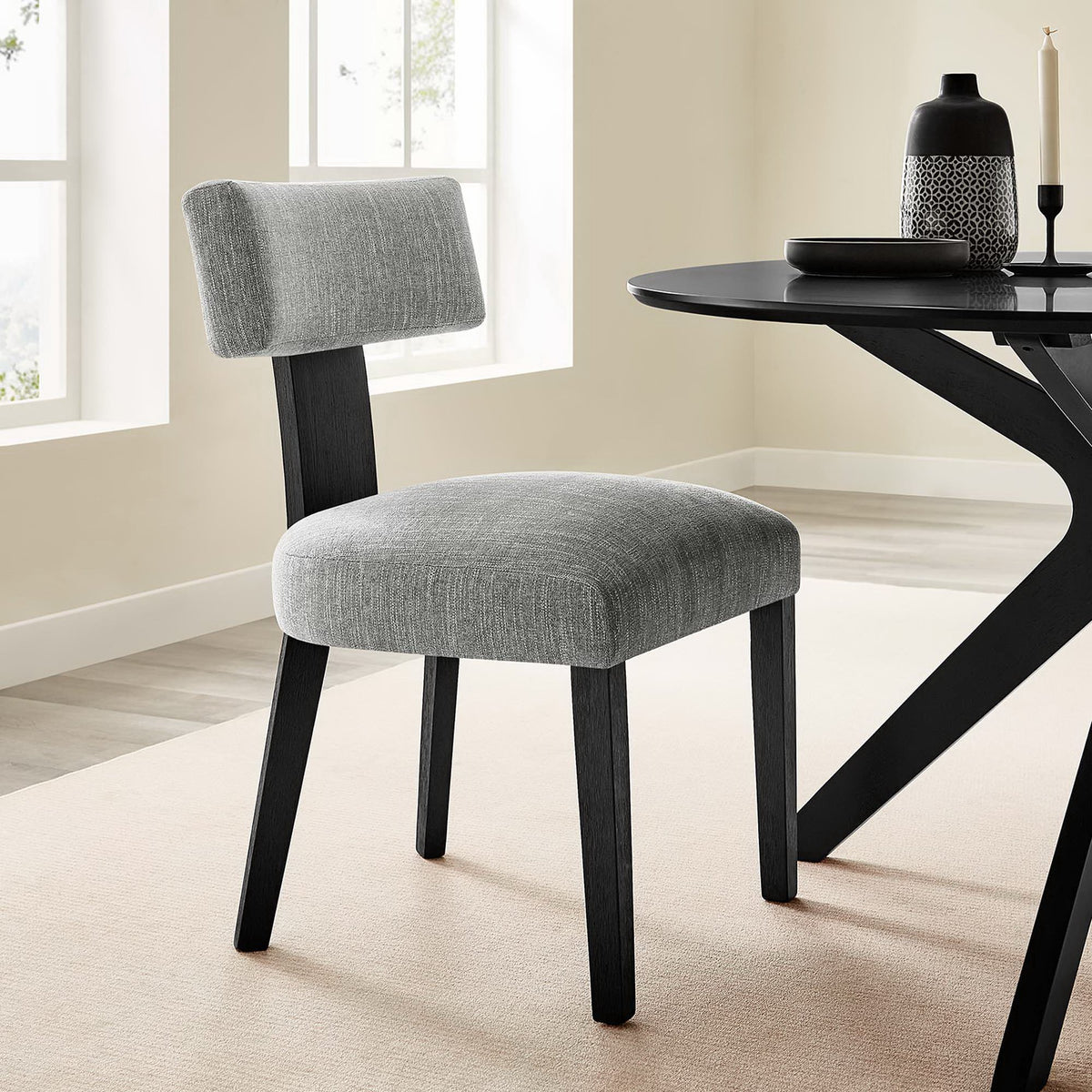 Nalani Fabric Upholstered Dining Chairs Set of 2 - Additional View