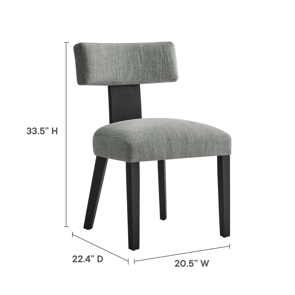 Nalani Fabric Upholstered Dining Chairs Set of 2 - Additional View