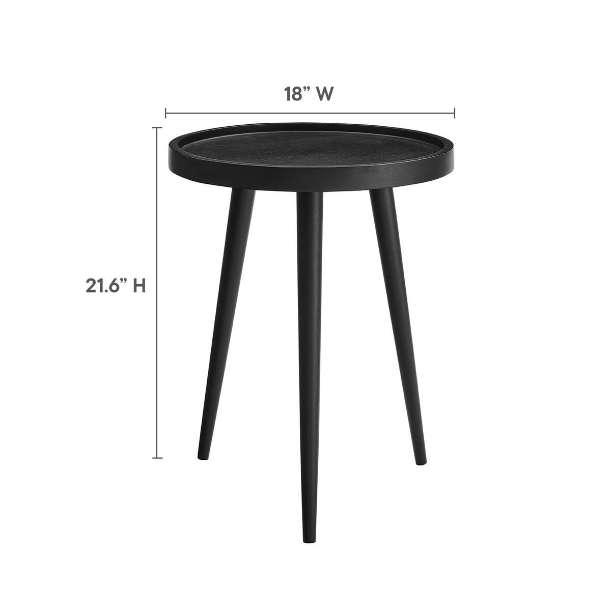 Chiro Round Wood Side Table - Additional View