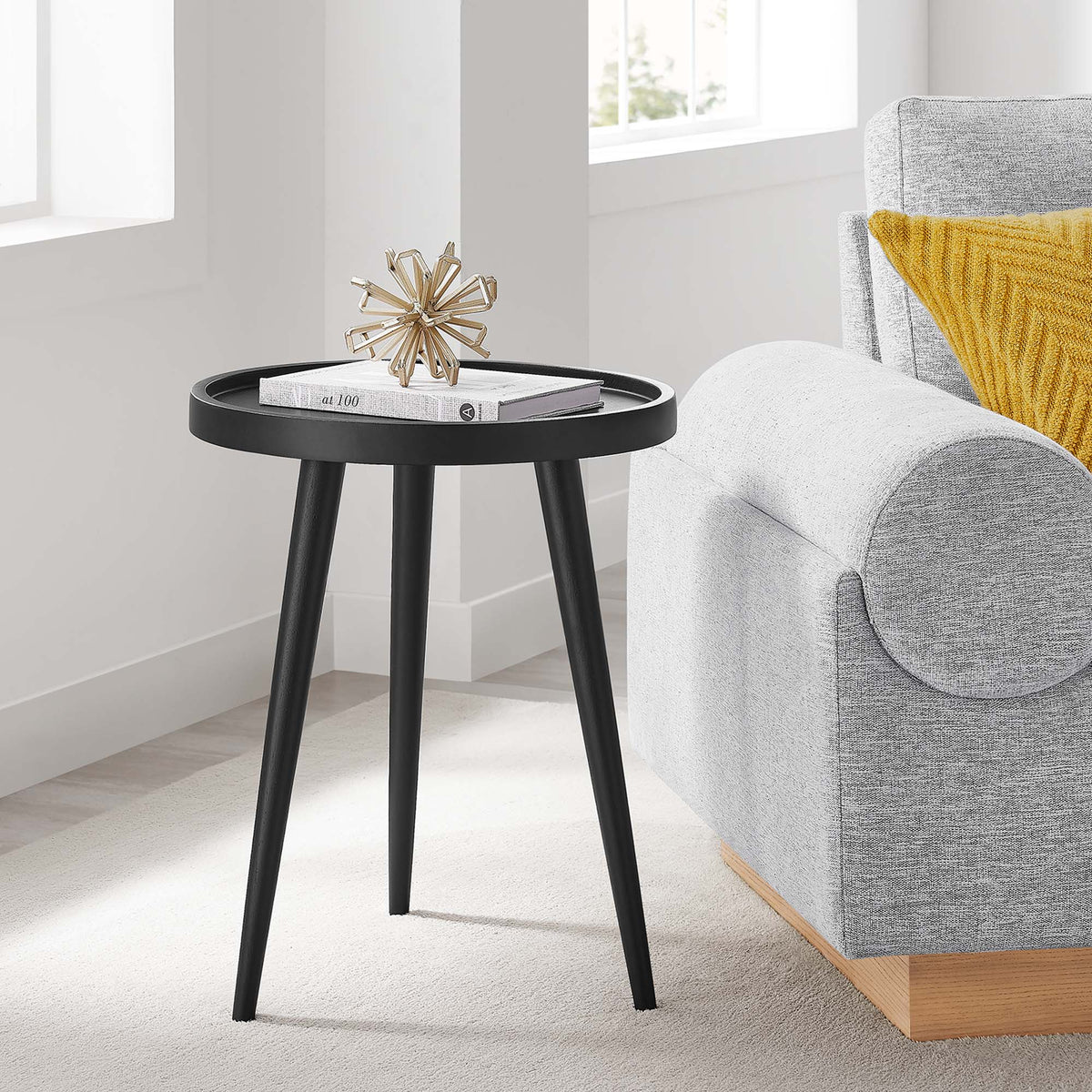Chiro Round Wood Side Table - Additional View