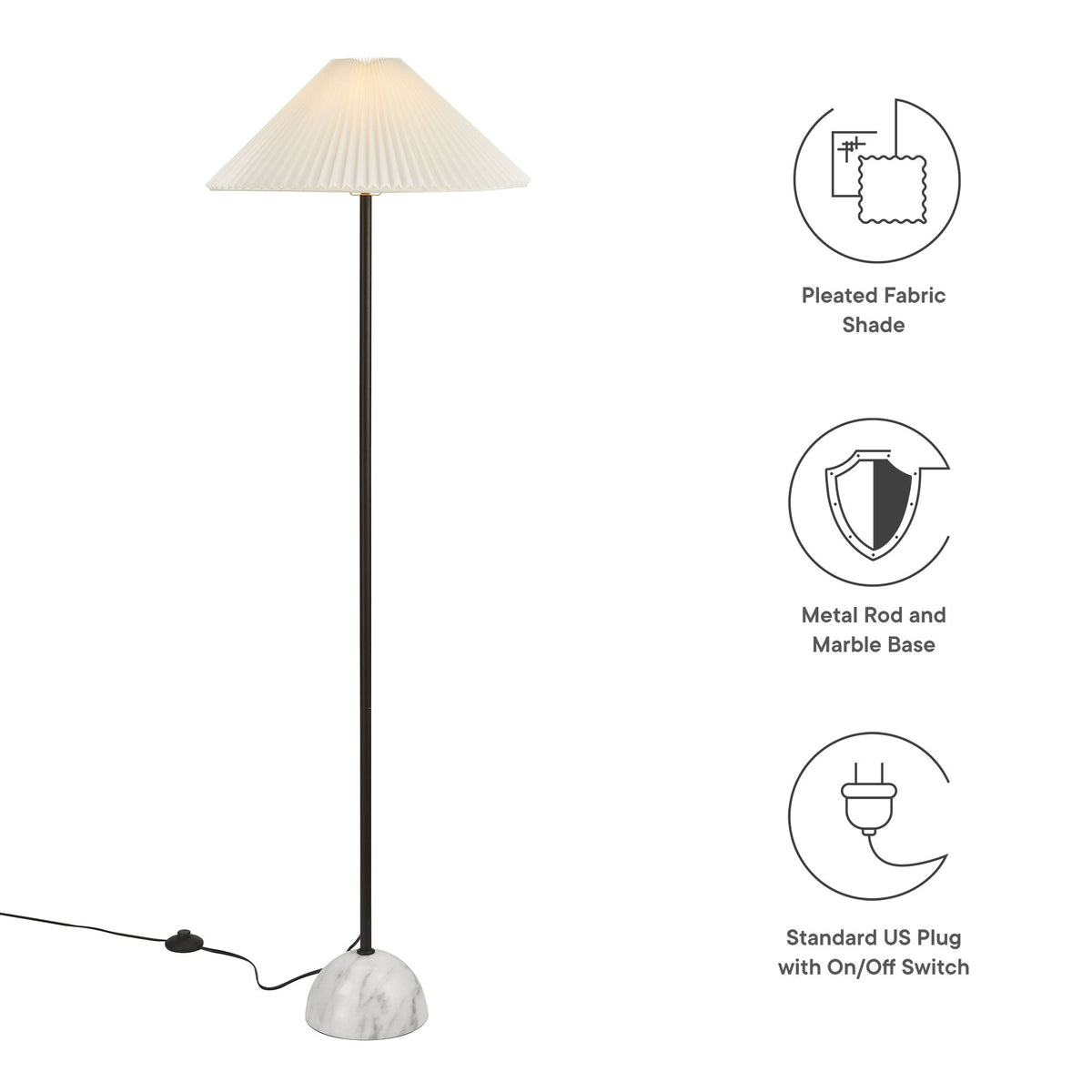 Illusion Marble Dome Floor Lamp - Additional View