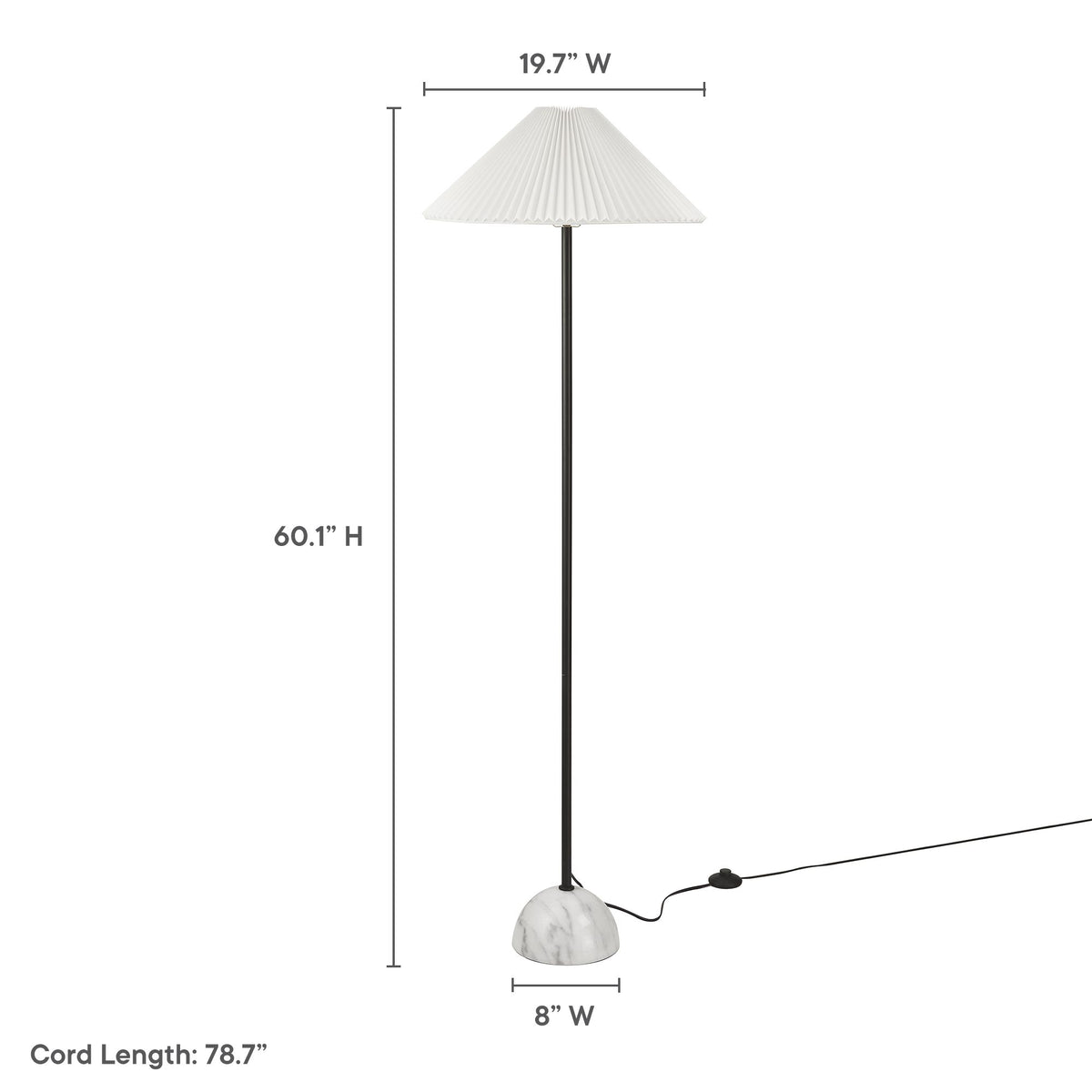Illusion Marble Dome Floor Lamp - Additional View