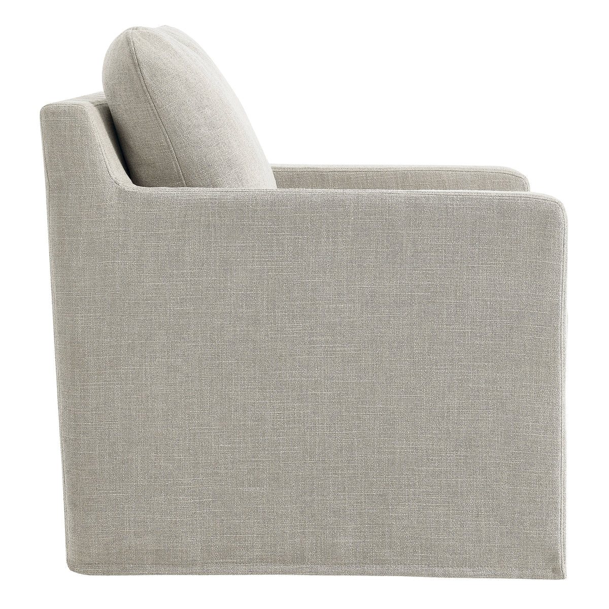 Serene Fabric Slipcovered Swivel Armchair - Additional View