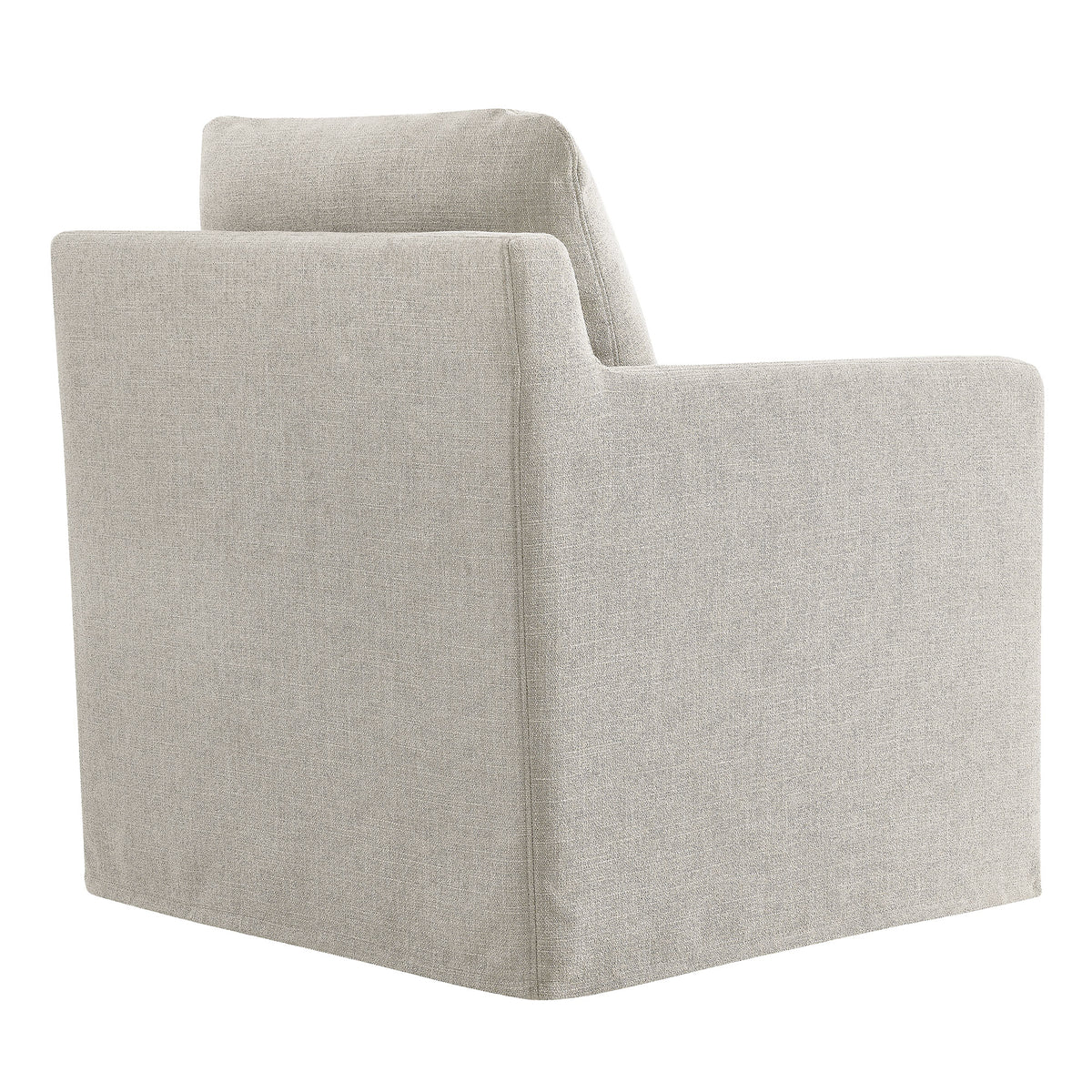 Serene Fabric Slipcovered Swivel Armchair - Additional View