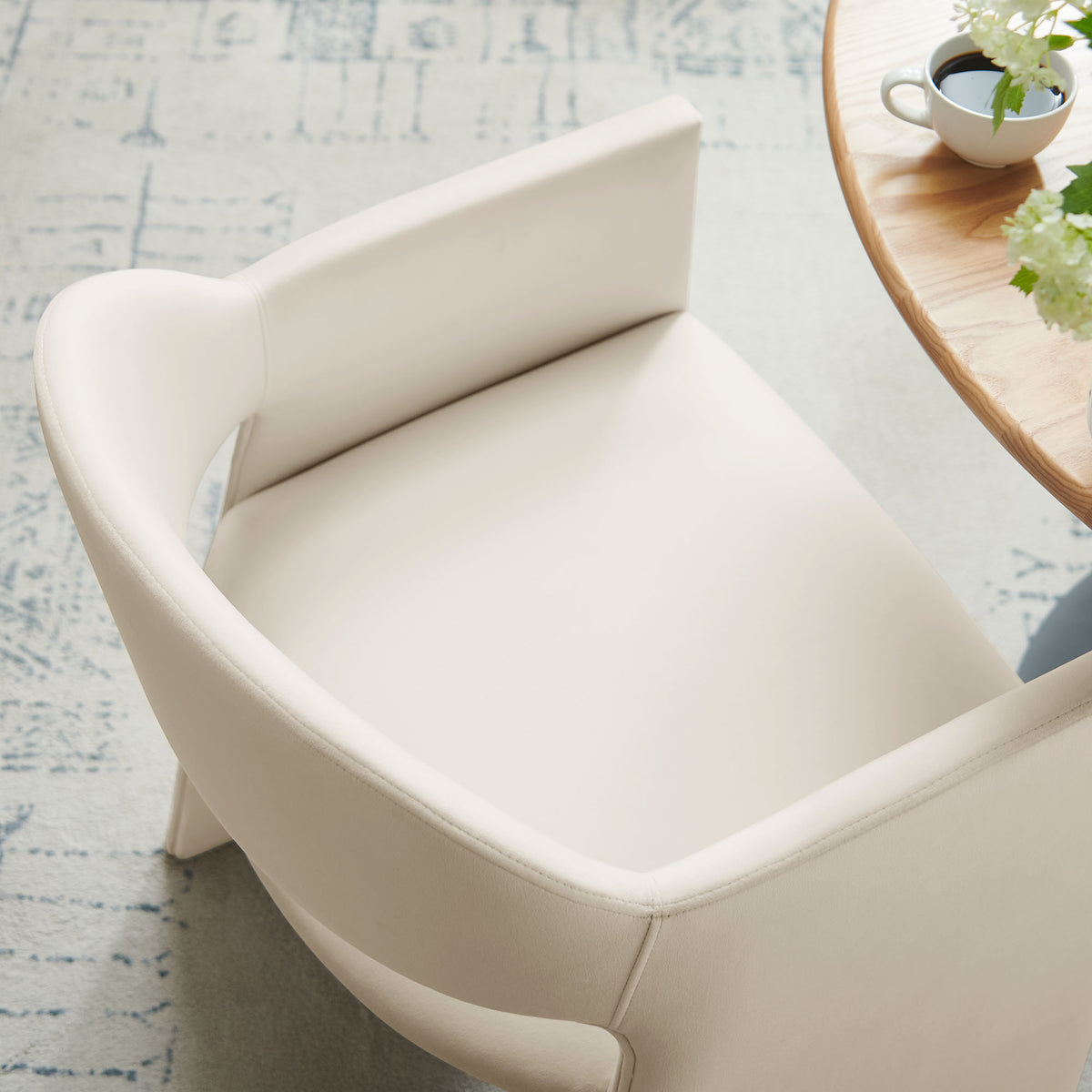 Talia Performance Velvet Dining Armchair - Additional View