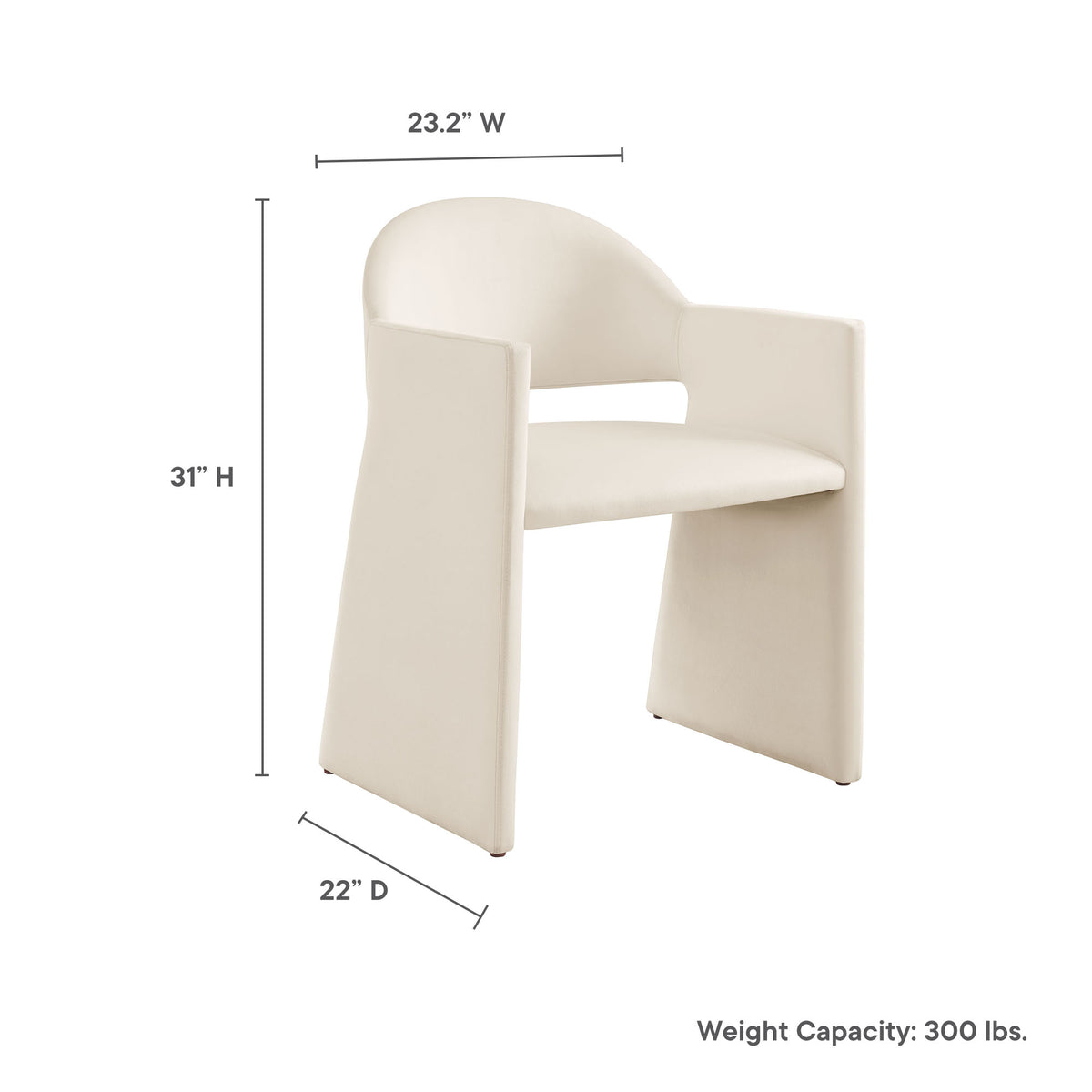 Talia Performance Velvet Dining Armchair - Additional View